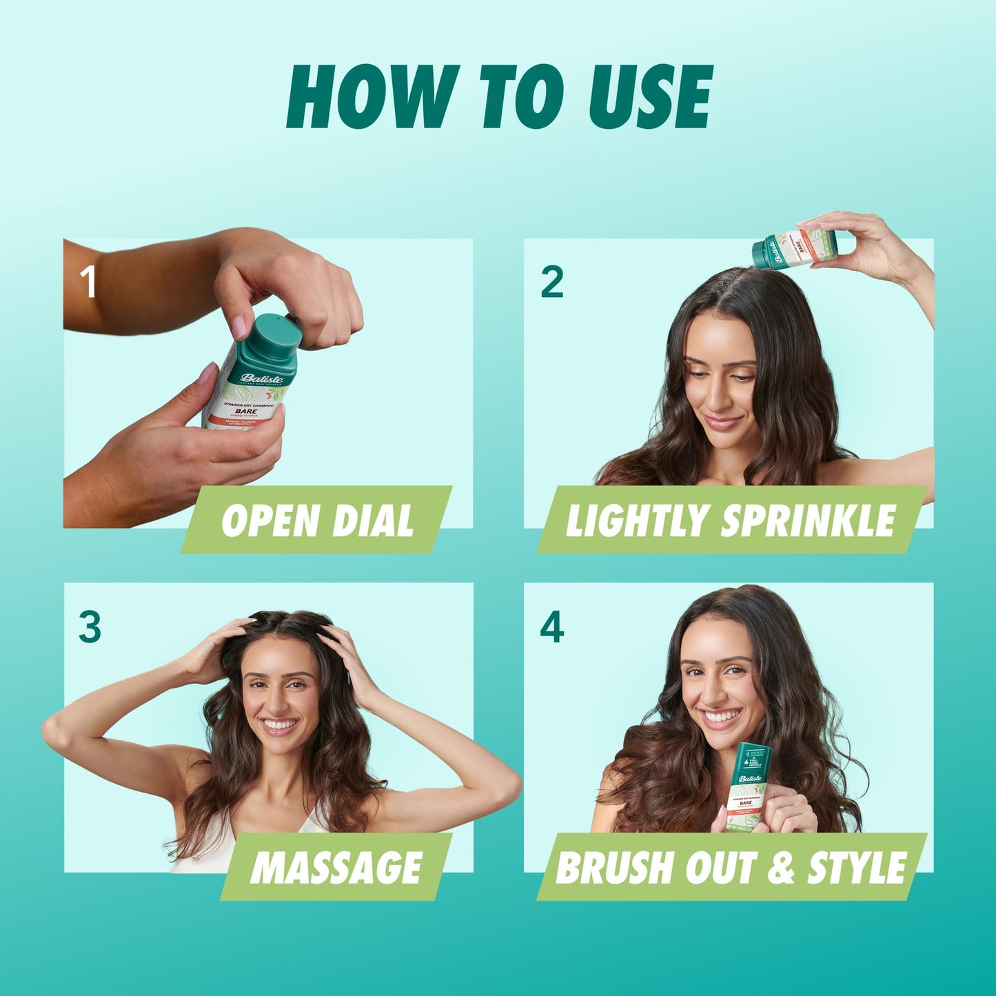 Batiste Powder Dry Shampoo, Oil-Absorbing, Non-Aerosol, Blends Seamlessly, Simply Bare Scented, Instant Hair Refresh, TSA Compliant (1.06 oz)