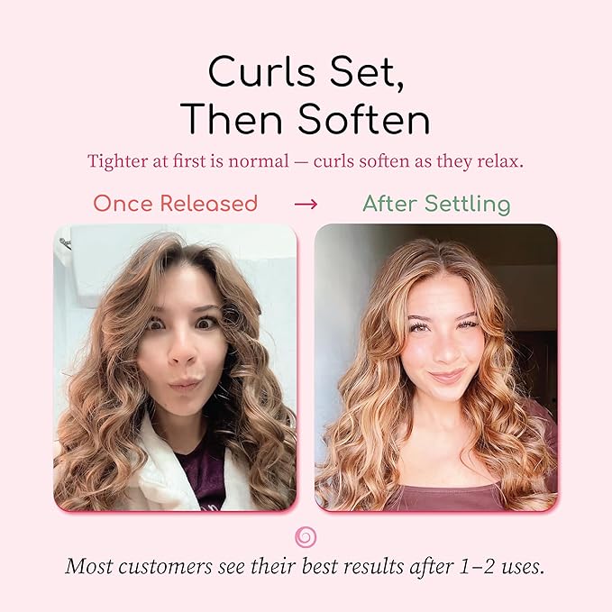 Octocurl No Headband Heatless Curlers for Medium to Thin Hair Ã¢ÂÂ Lightweight Curling System for Controlled, 360ÃÂ° Heat-Free Curls