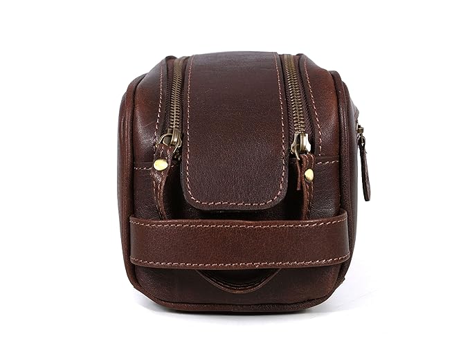 Leather Toiletry Travel Pouch Leather Waterproof Dopp Kit By Aaron Leather Goods