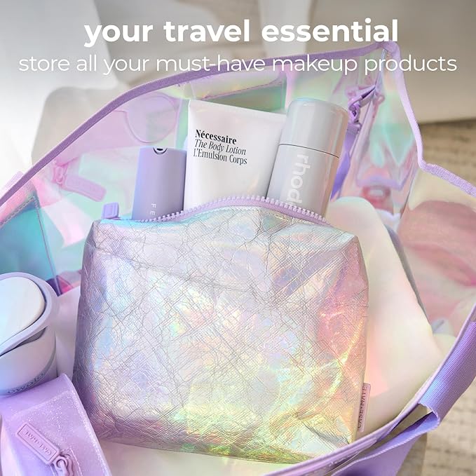 Case-Mate Essential Crinkle Makeup Bag - Waterproof Zipper Pouch - Daily Use Travel Pouch for Toiletries and Beach