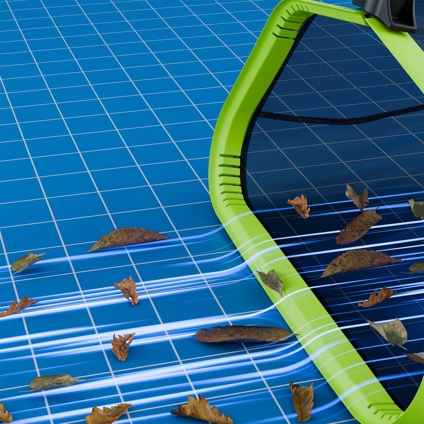Sepetrel,Pool Net,Professional Swimming Pool Leaf Skimmer Nets for Cleaning with Nylon Deep Bag,Heavy Duty Aluminum Frame & Handle Rake(Pole Not Included)