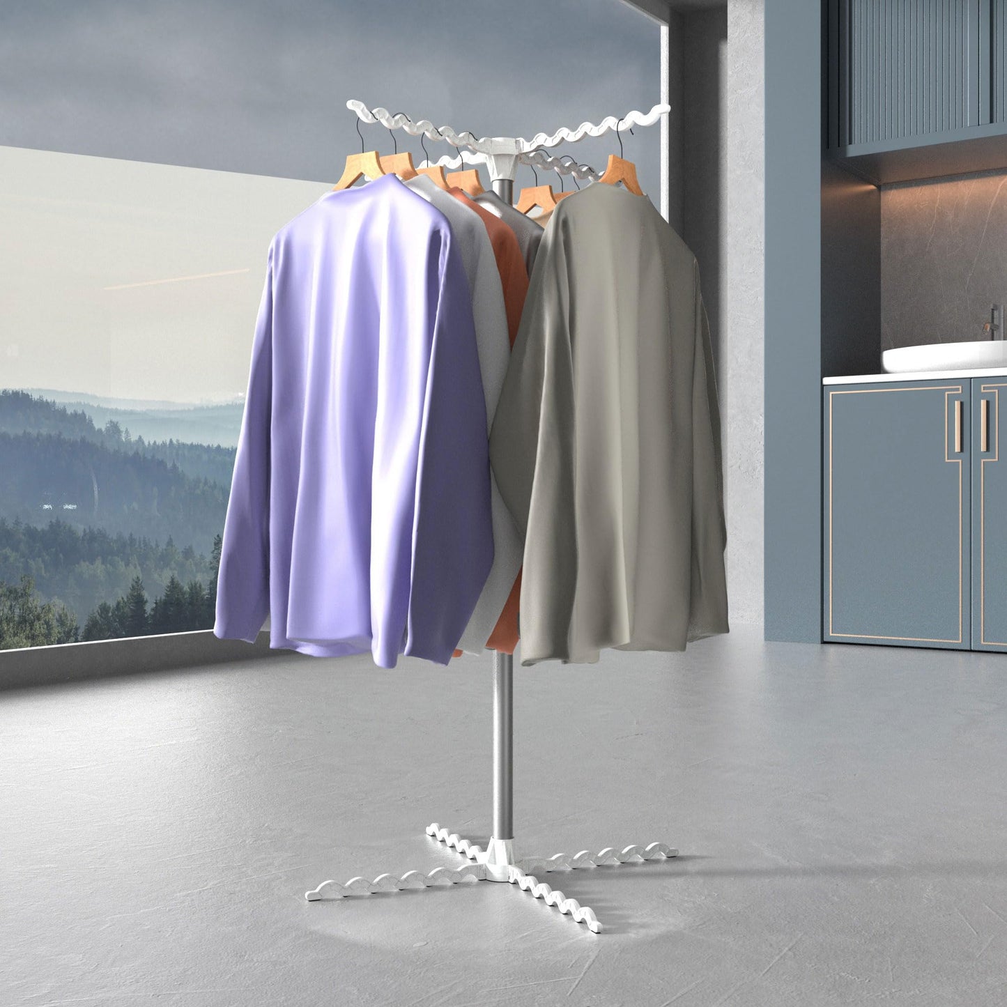 KASYDoFF Portable Dryer, 46Inch-1000W Portable Clothes Dryer for Apartments, Portable Dryers Machine with Storage Bag, Mini Clothes Dryers for Travel, Home, RVs