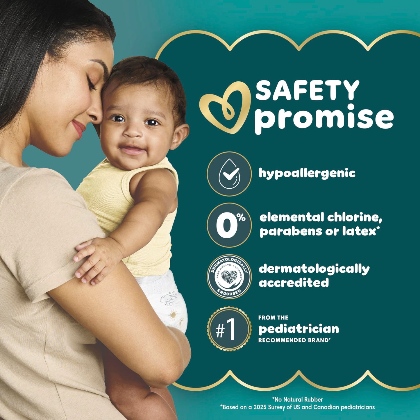 Pampers Swaddlers Diapers, Size 4 (15-34 lbs), 150 Count, Absorbent, Keeps Baby Dry and Comfortable, Skin Safe Disposable Baby Diaper (Packaging May Vary)