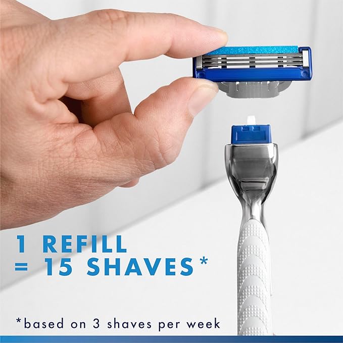 Gillette Mach3 Turbo Razors for Men, 1 Handle, 4 Blade Refills