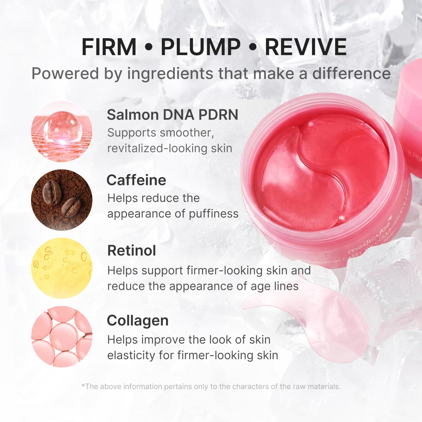 medicube PDRN Caffeine Collagen Eye Patch | Gel Eye Patches for the appearance of Dark Circles, Undereye Bags | Firming, Age-Defying Care with Retinol, Collagen | Korean Skincare | 30 Pairs