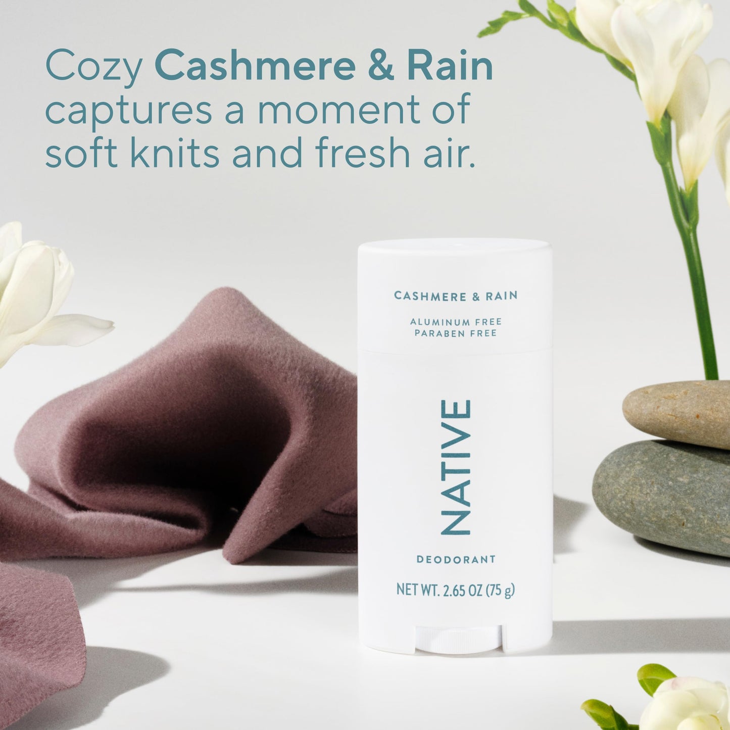 Native Cashmere & Rain Twin Deodorant Bundle Pack 2 x 2.3 oz