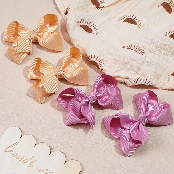 JOYOYO 20Pcs 3Inch Hair Bows for Girls Grosgrain Ribbon Bow Toddler Hair Accessories with Alligator Clips