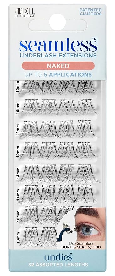 Ardell Seamless Naked Underlash Extensions - Refill Pack, Natural Lash Clusters - DIY, Natural Eyelash Clusters, Individual Lashes, 1 Pack
