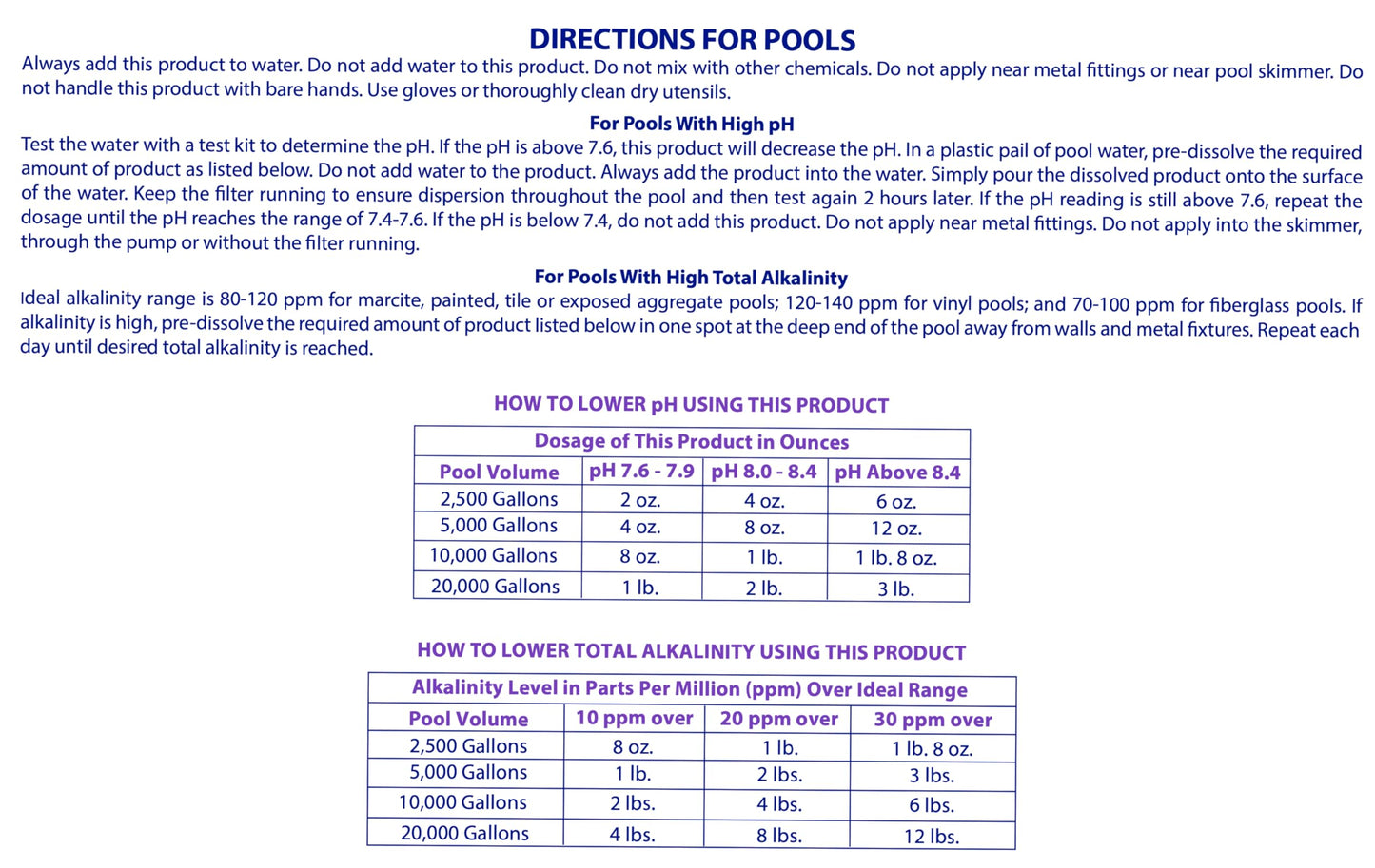 Robelle 6-Pounds Premium pH Down for Pools, Concentrated Sodium Bisulfate, Made in USA