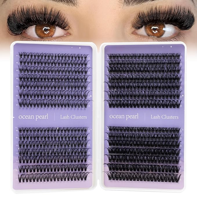 Lash Clusters 560 Pcs 30D 40D 60D 80D Eyelash Clusters 10-18mm Individual Lashes Thick Volume DIY Eyelash Extension Thin Band Eyelashes Cluster Extensions Soft False Eyelashes at Home-30+40+60+80D