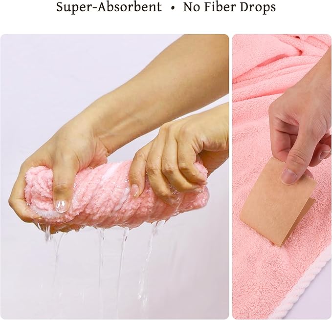 Towel Wrap Women Shower Robe Adjustable Closure Bathrobe with Hair Drying Towel & Spa Wraps