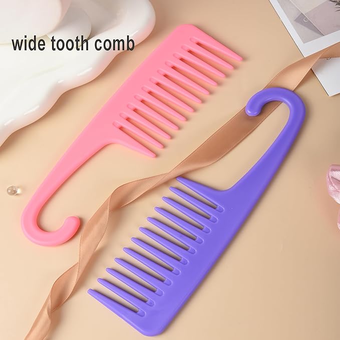 12 Pcs Hair Brush Set with Hair Spray Bottle for Toddlers, Women, Detangling Brush for Wet Dry Curly Hair, Edge Bristles Wide Tooth Rat Tail Combs for Baby Girls (pink)