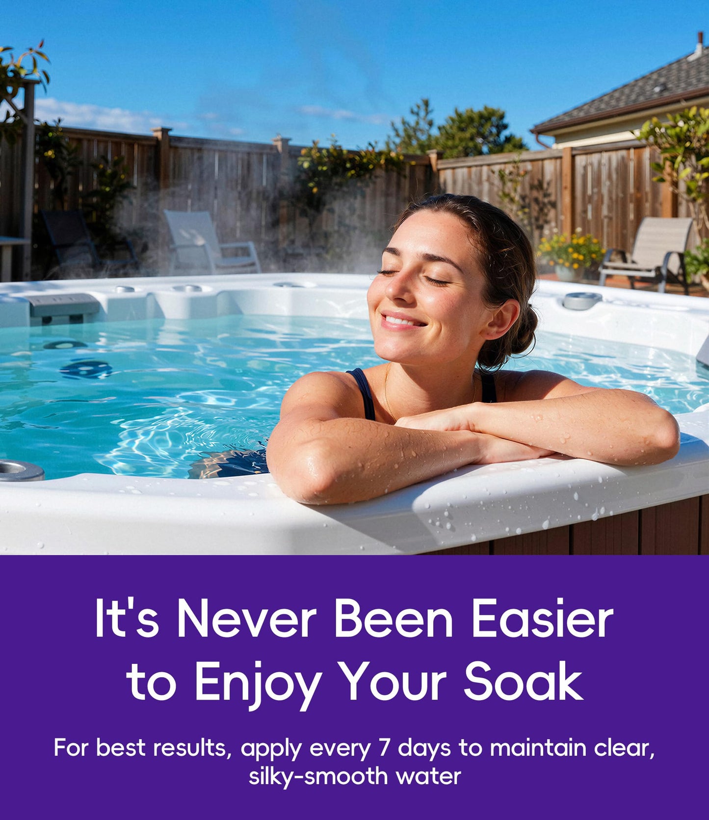 SummerBuddy 5-in-1 Weekly Hot Tub Cleaner, Clarifier, Conditioner – Spa Weekly Care Controls Oils & Residue, Helps Keep Water Balanced All Week – Ideal for All Spa Types (4-Week Kit)