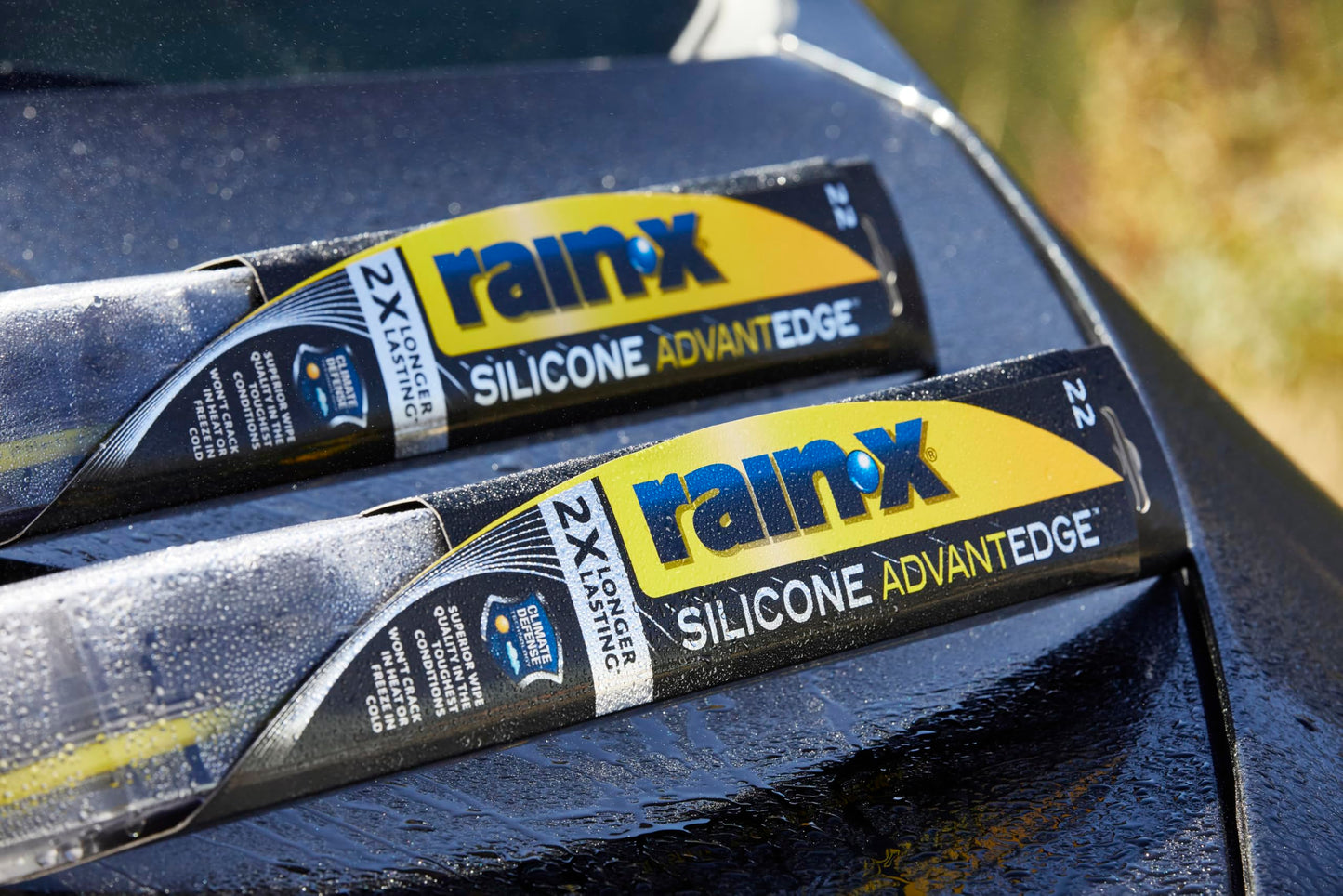 Rain-X Silicone AdvantEdge Wiper Blade 26" Windshield Wiper Blades Replacement, All-Weather Performance Lasts 2X Longer, Premium Beam, Installock Adapter for Easy Fit (Pack of 1)