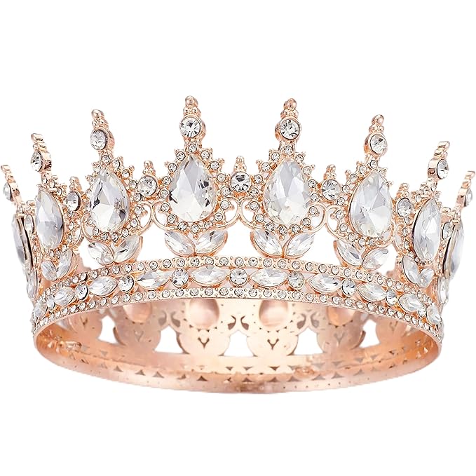 YOUlDIANZI Queen Crown Rhinestone Wedding Crowns and Tiaras for Women Costume Party Hair Accessories Princess Birthday Crown Crystal Bridal Crowns