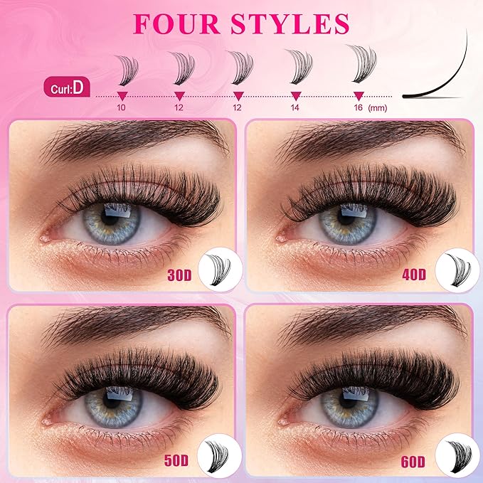 Lash Clusters - Lash Clusters Lash Extension 0.07D Cluster Eyelash Extensions Eyelash Clusters Lashes Clusters Eyelash Extensions