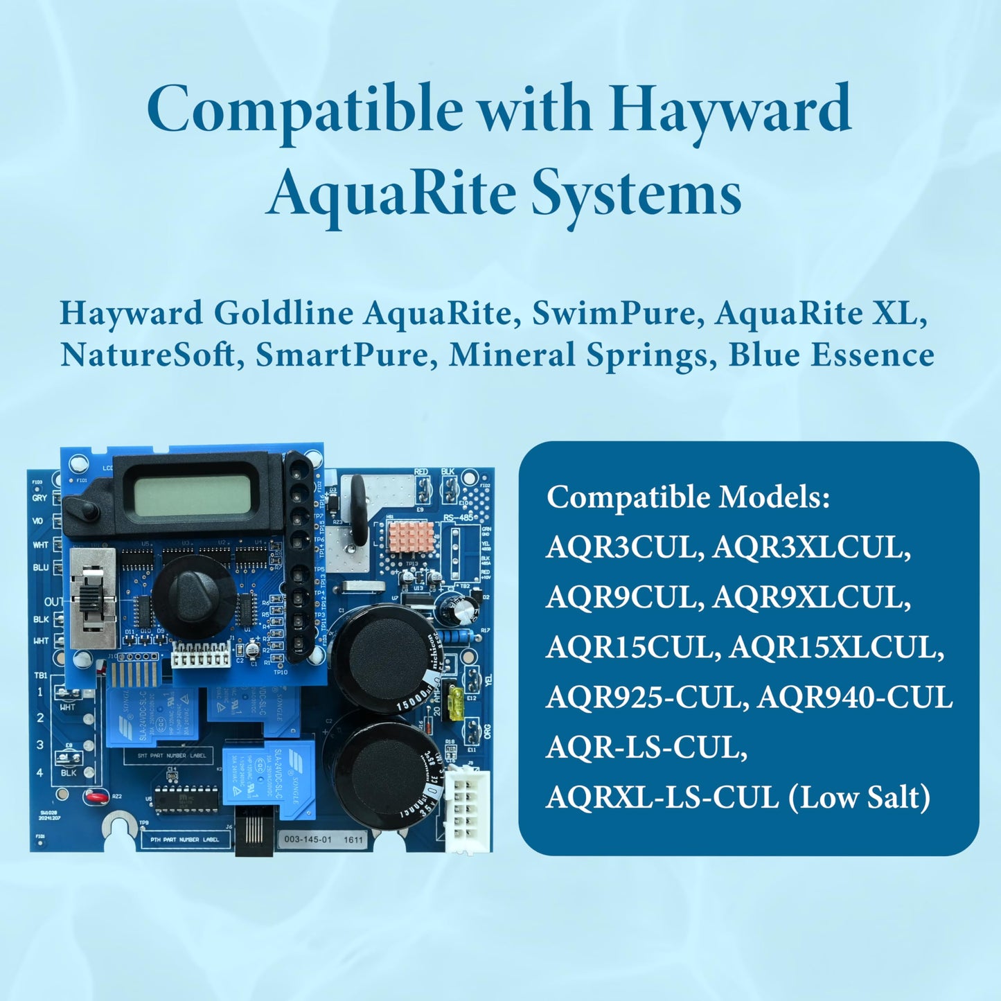 GLX-PCB-RITE Main Circuit Board & GLX-PCB-DSP Display Board，Fits The Hayward/Goldline Aqua Rite Saltwater Chlorinator，for Pool Chlorinators Replacement，Hayward aquarite Circuit Board