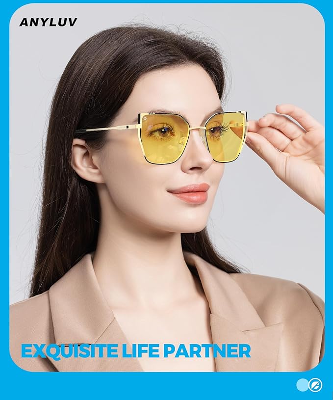 ANYLUV Blue Light Glasses for Woman Men, Womens Blue Light Blocking Glasses Computer Glasses Anti Eyestrain