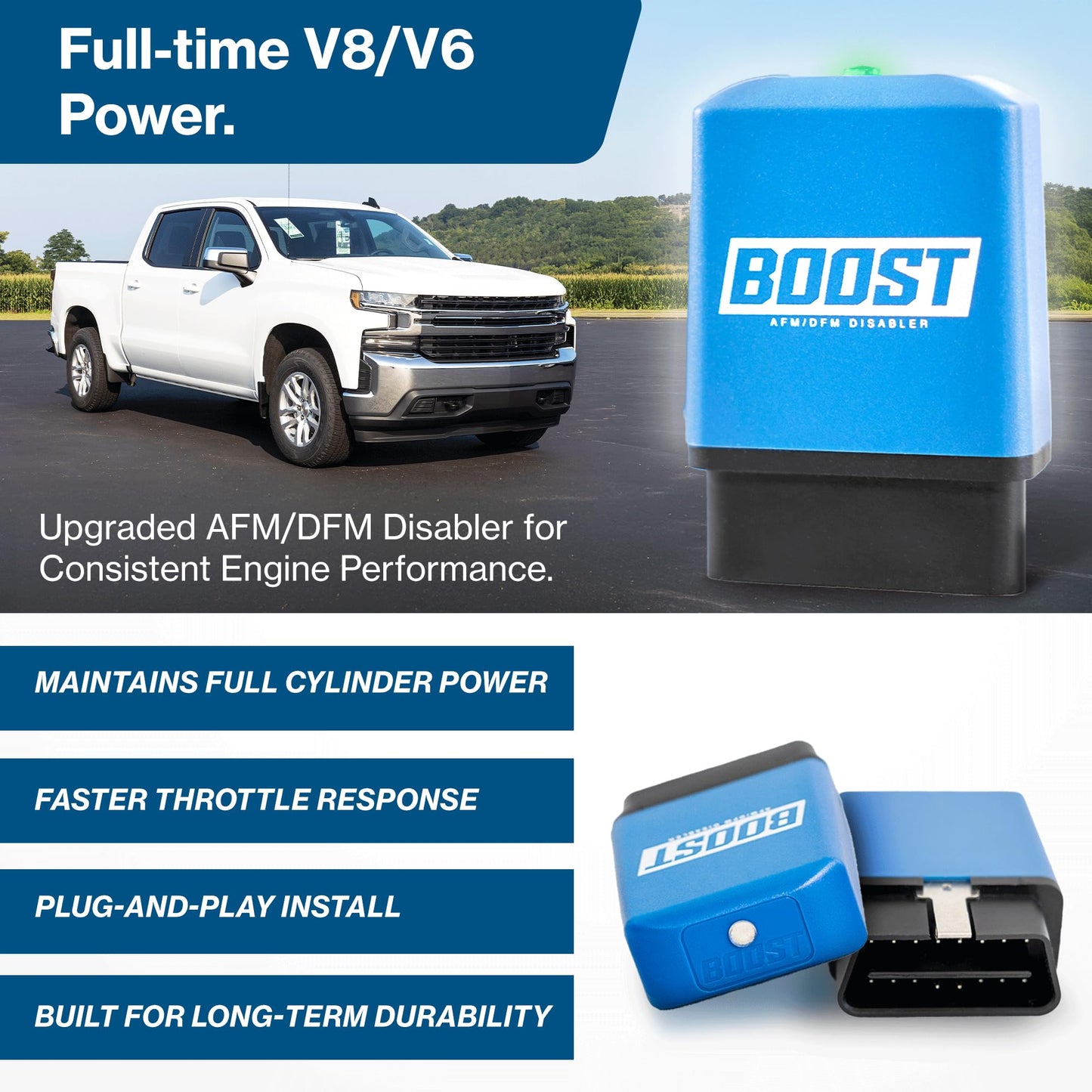 BOOST AFM & DFM Disabler - V8/V6 Mode 100% of the Time - Made in the USA