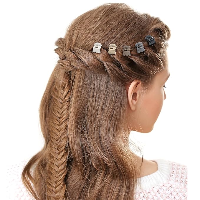 Small Hair Clips, Funtopia 72 Pcs Mini Matte Hair Claw Clips for Women Girls, Cute Small Claw Clips for Thin Hair, 8 Colors Tiny Hair Clips for Short Hair