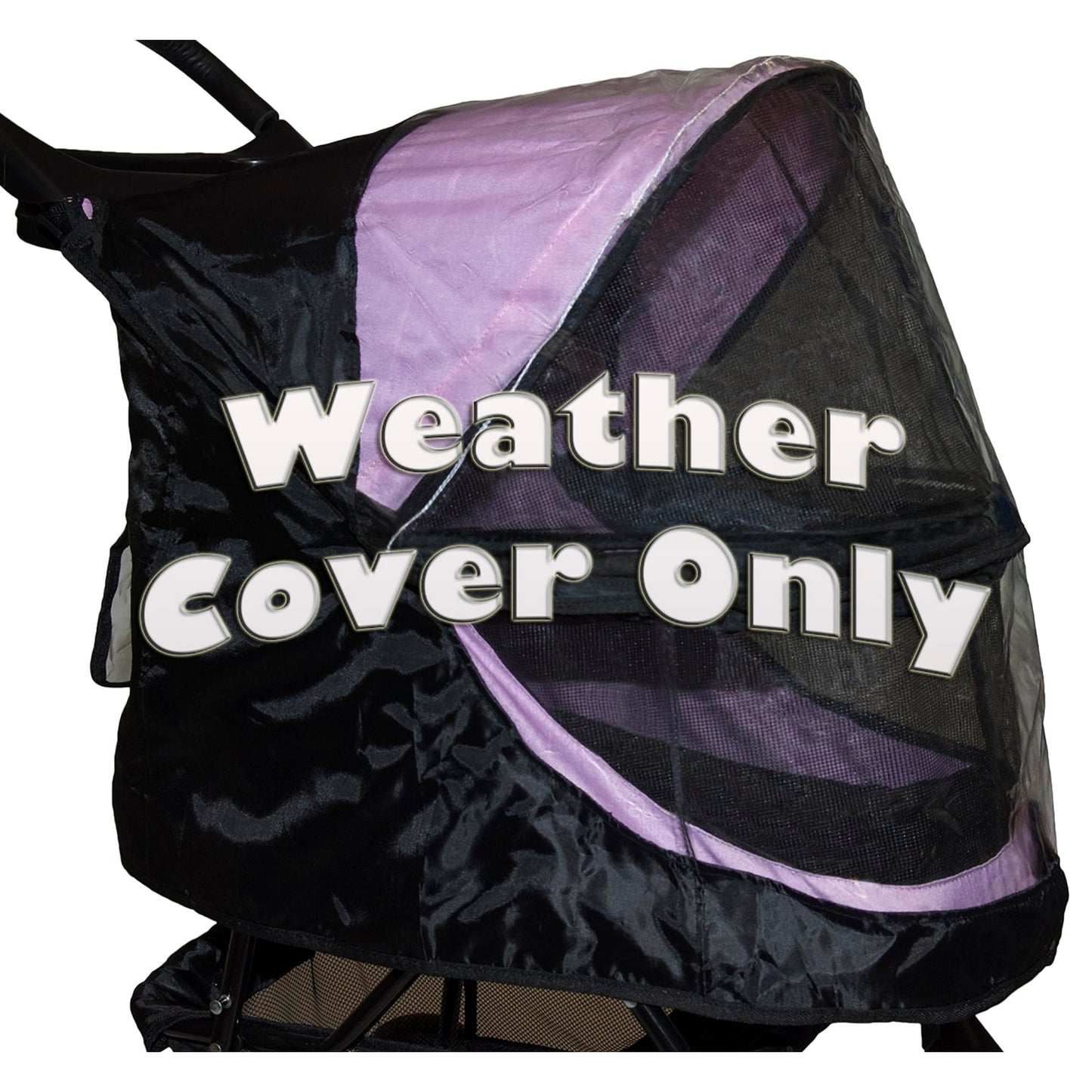Pet Gear No-Zip Happy Trails Pet Stroller for Cats/Dogs, Zipperless Entry, Easy Fold with Removable Liner, Storage Basket + Cup Holder, Onyx Weather Cover ONLY