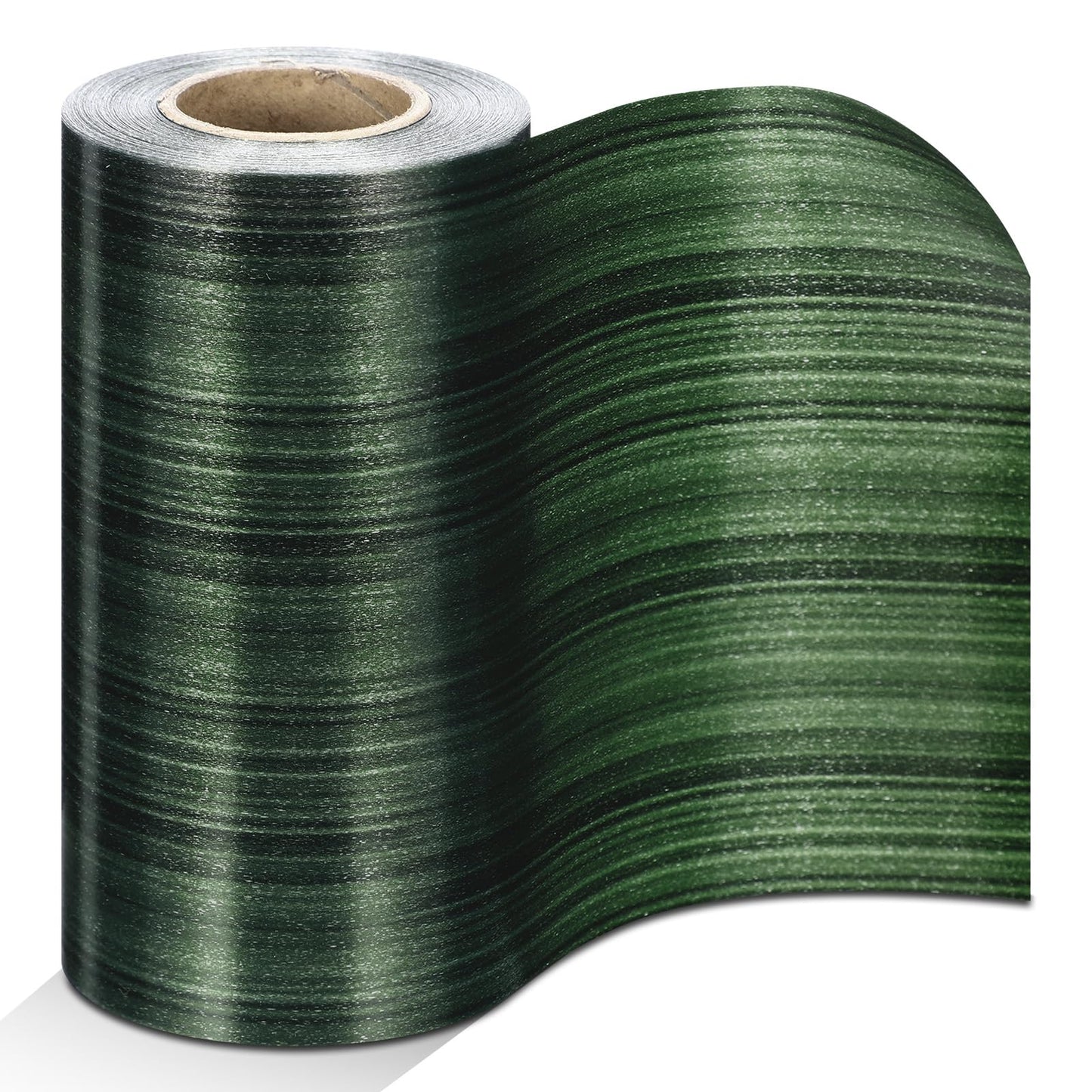 Syhood Outdoor Ribbon Poly Satin Ribbon Floral Craft Decoration Aspidistra Leaf Riband Easter Holiday Outdoor Decorating (5.9 Inch X 30 Yards,Dark Green)