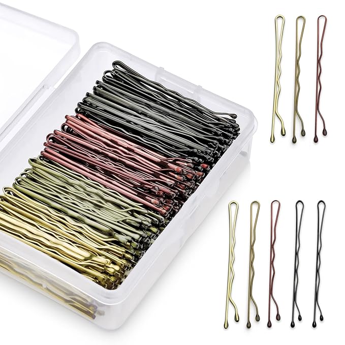 200PCS 2Inches Hair Pins Kit Hair Clips Secure Hold Bobby Pins Hair Clips for Women Girls and Hairdressing Salon With Clear Storage Box(MulticolorÃ¯Â¼Â
