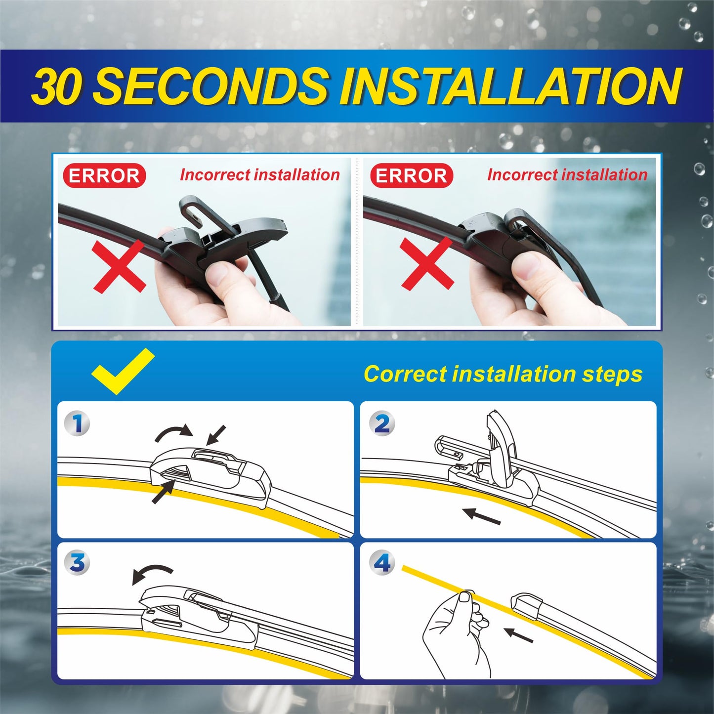 5 PLUS® Silicone Windshield Wipers Replacement for NISSAN Rogue 2014-2023 Pathfinder 2013-2020 Wiper Blades(3 PCS),Automotive Replacement Windshield Wiper Blades-26"/17"/12"