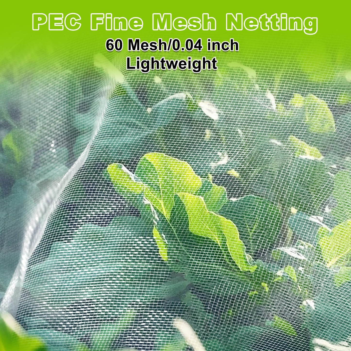 Remiawy Garden Netting, 2 Pack 10 x 33 FT Ultra Fine Garden Mesh Netting for Plants, Gardening Raised Bed Barrier Row Cover Protection Screen for Fruits Flowers Vegetables from Birds Animals Deer