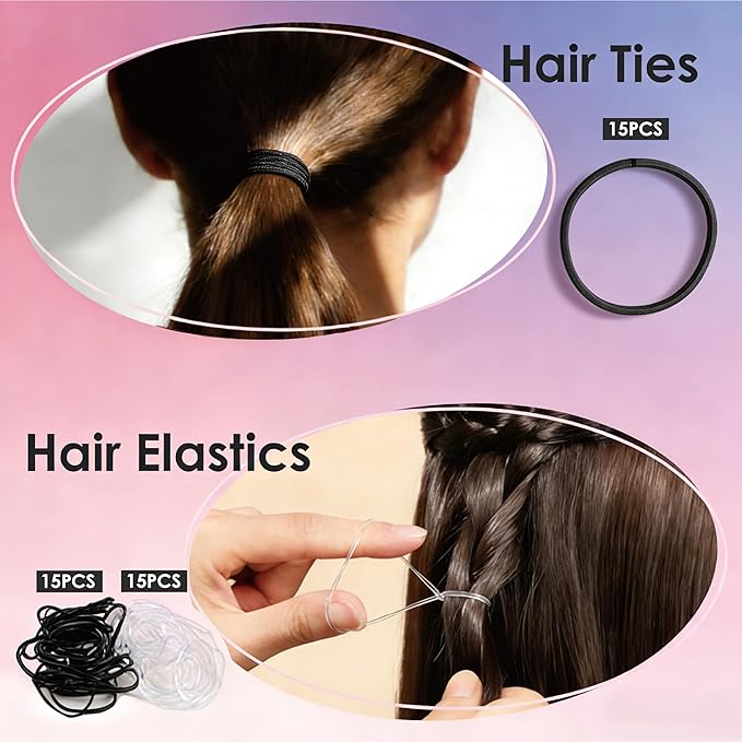 B1jounie YA Hair Accessories Kit, 160Pcs Hair Clips for Women Girls Dance Ballet Cheerleading Travel with Storage Box