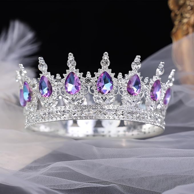 Queen Crown for Women Crystal Tiara for Women Rhinestone Wedding Headband for Bride Hair Accessories for Costume Birthday Party Prom