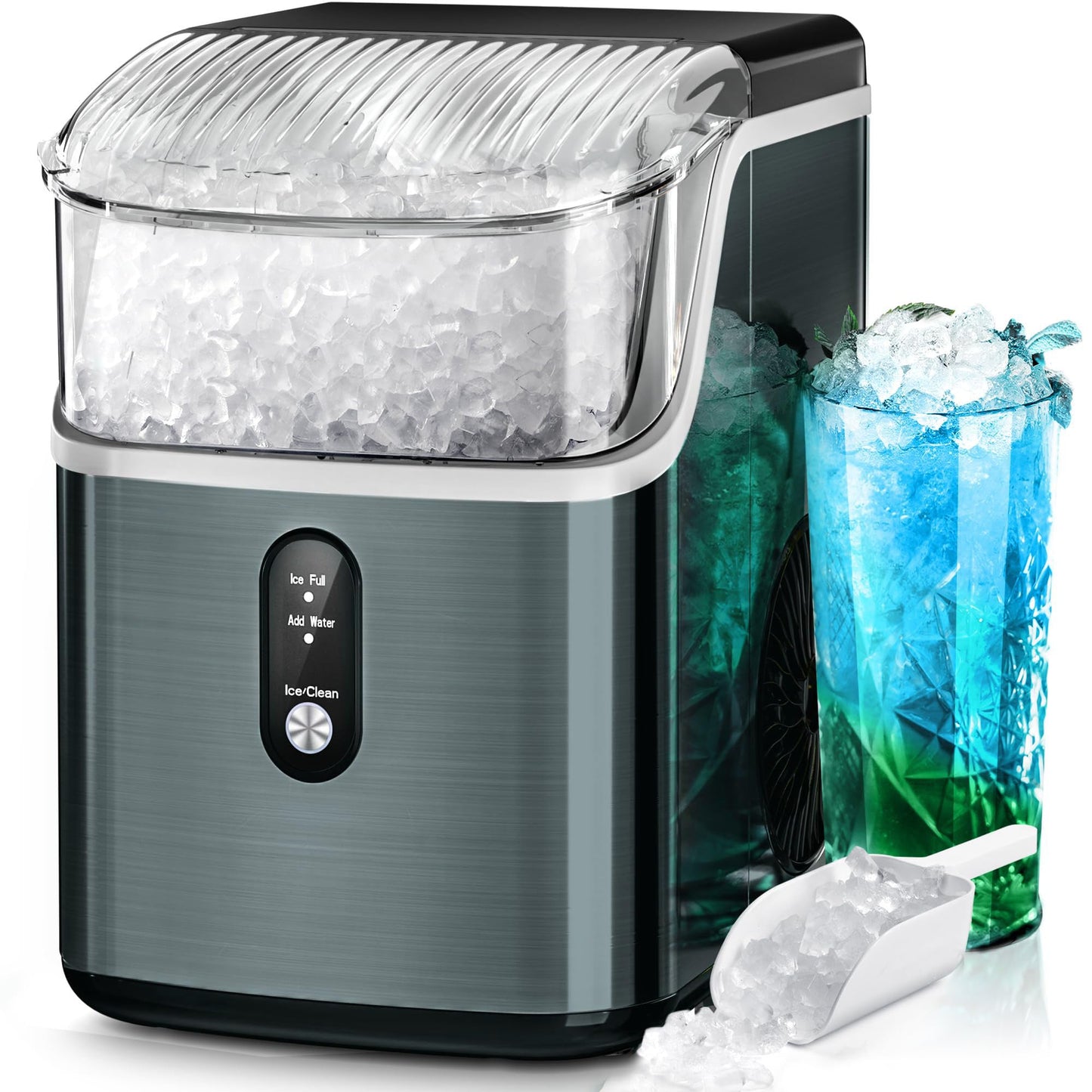Crzoe Ice Makers Countertop with Self-Cleaning