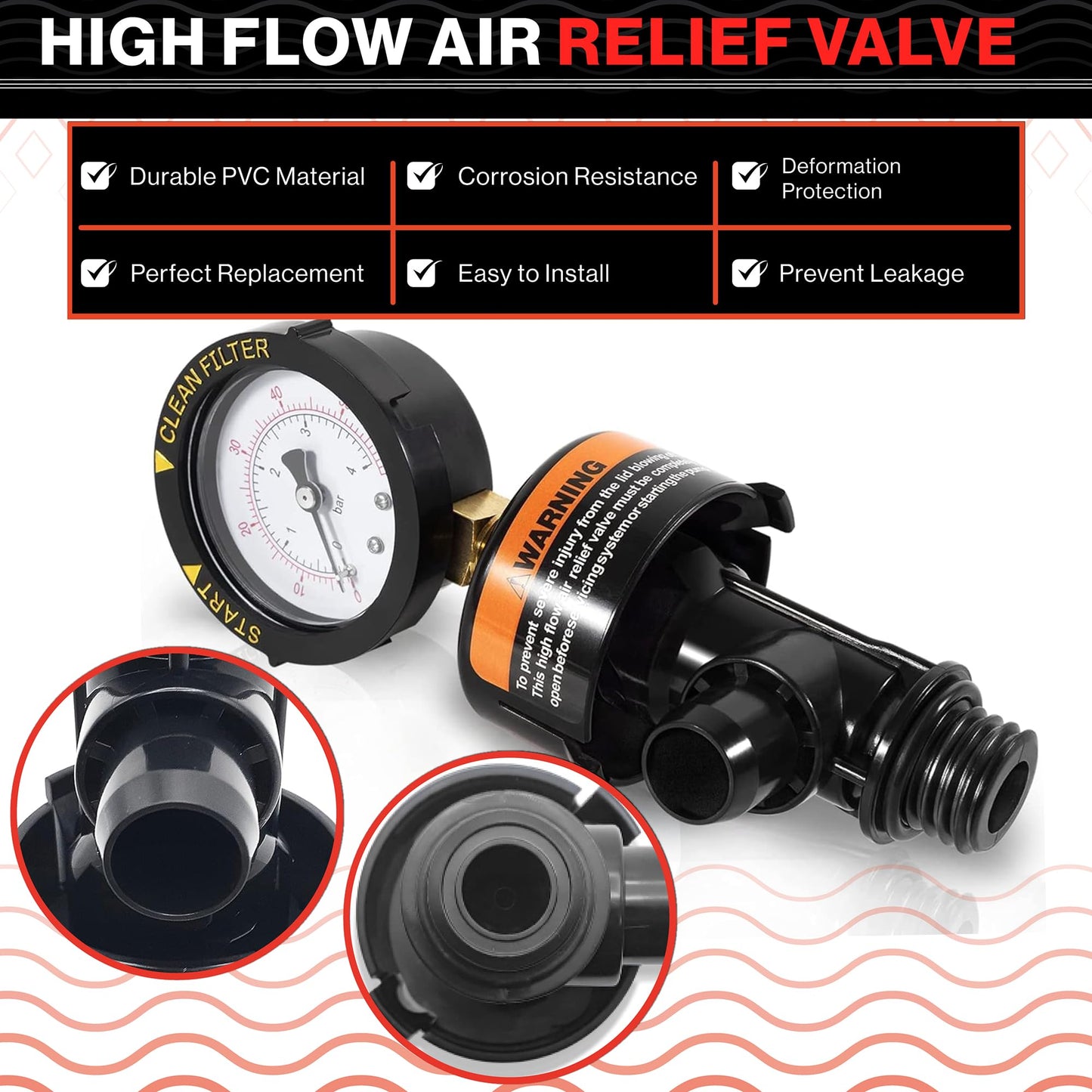 Swimables High Flow Air Relief Valve 98209803 Replacement for Most Pentair Filters - 98209800