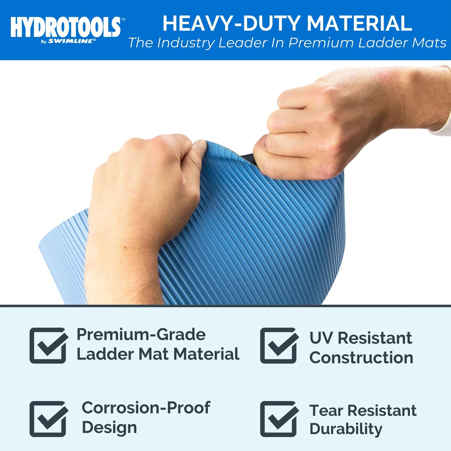 SWIMLINE HYDROTOOLS Protective Pool Ladder Mat for Above Ground Pools – Safety & Stability for Stairs, Steps & Ladders – Premium Durable Material, 36" x 36"