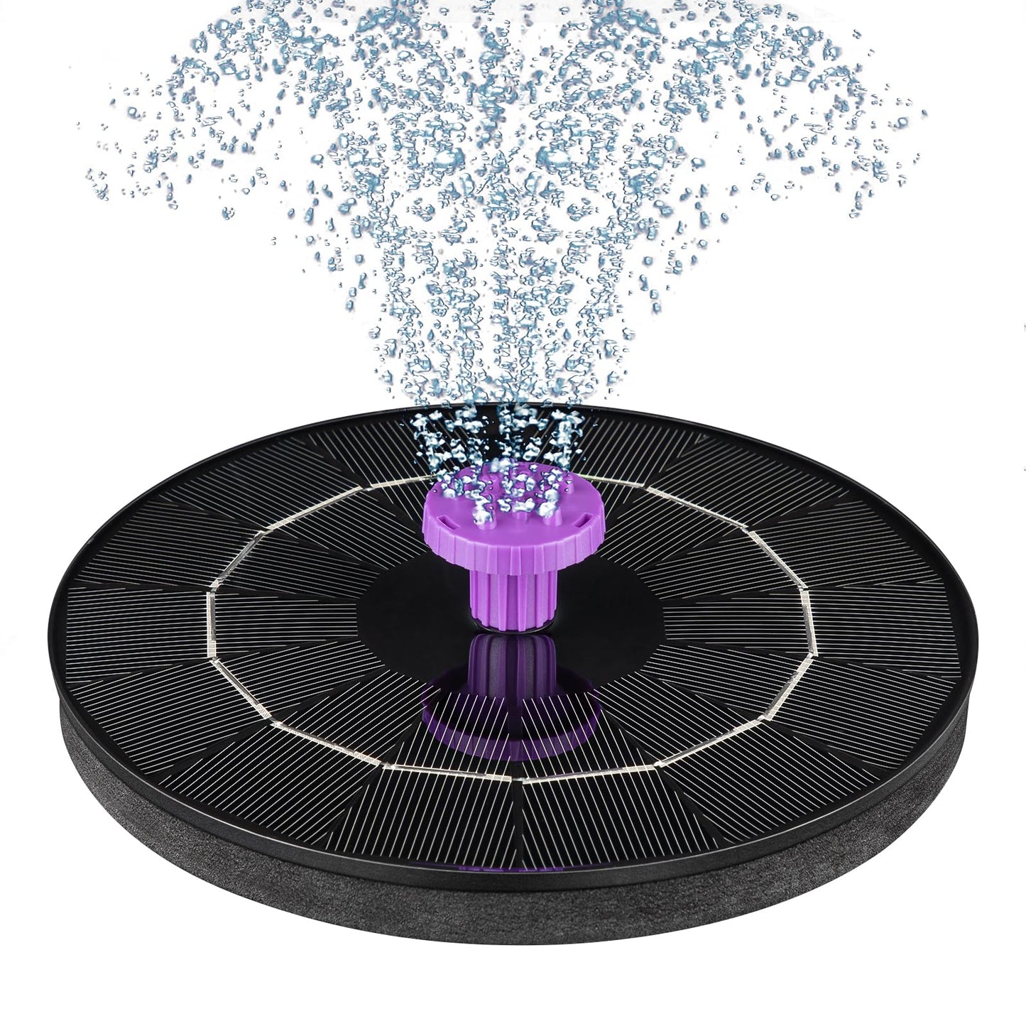 3.5W Solar Bird Bath Fountain Pump, Solar Powered Water Pump, Outdoor Water Fountain with 8-in-1 Nozzles, 4 Fixed Pipes for Hummingbirds, Garden, Pool, Pond