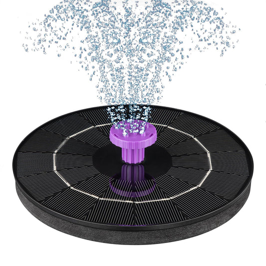 3.5W Solar Bird Bath Fountain Pump, Solar Powered Water Pump, Outdoor Water Fountain with 8-in-1 Nozzles, 4 Fixed Pipes for Hummingbirds, Garden, Pool, Pond