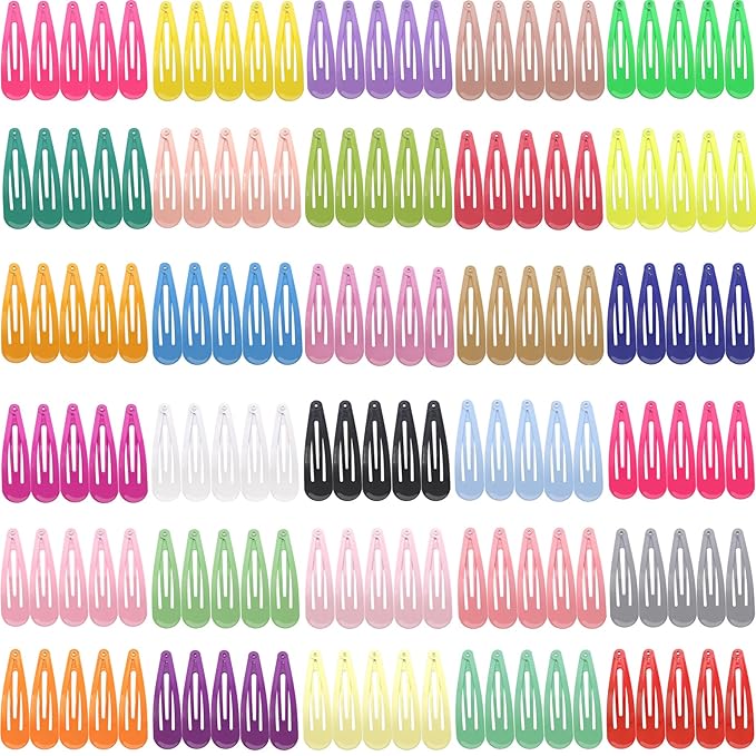 Hair Clips for Girls: 2 inch No Slip Metal Barrettes Snap for Toddlers Kids 150pcs (30 colors)