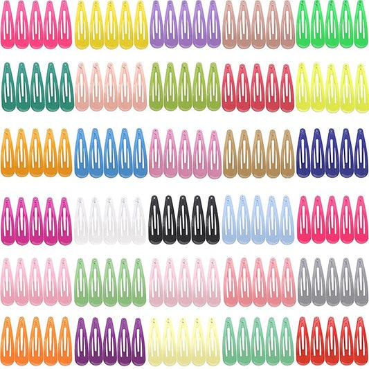 Hair Clips for Girls: 2 inch No Slip Metal Barrettes Snap for Toddlers Kids 150pcs (30 colors)