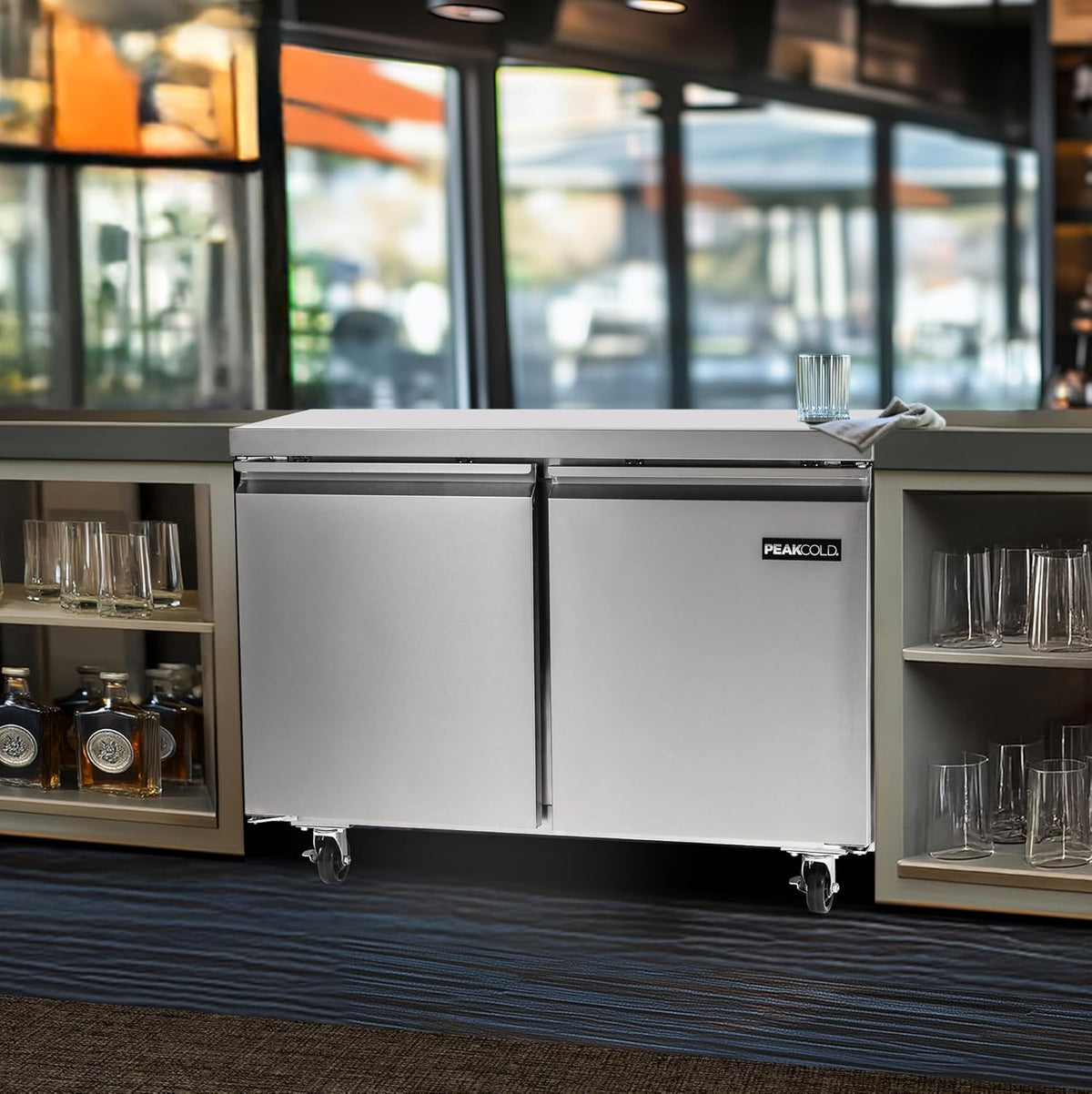PEAK COLD Commercial Under Counter Stainless Steel Freezer; 48" W