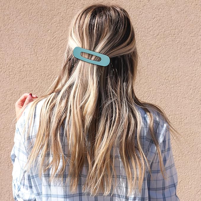 French Concord Flat Hair Clips - 6PCS Curved Hair Claw No Slip Hair Clips Volume Strong Hold Clip Hair Claw for Women Girls