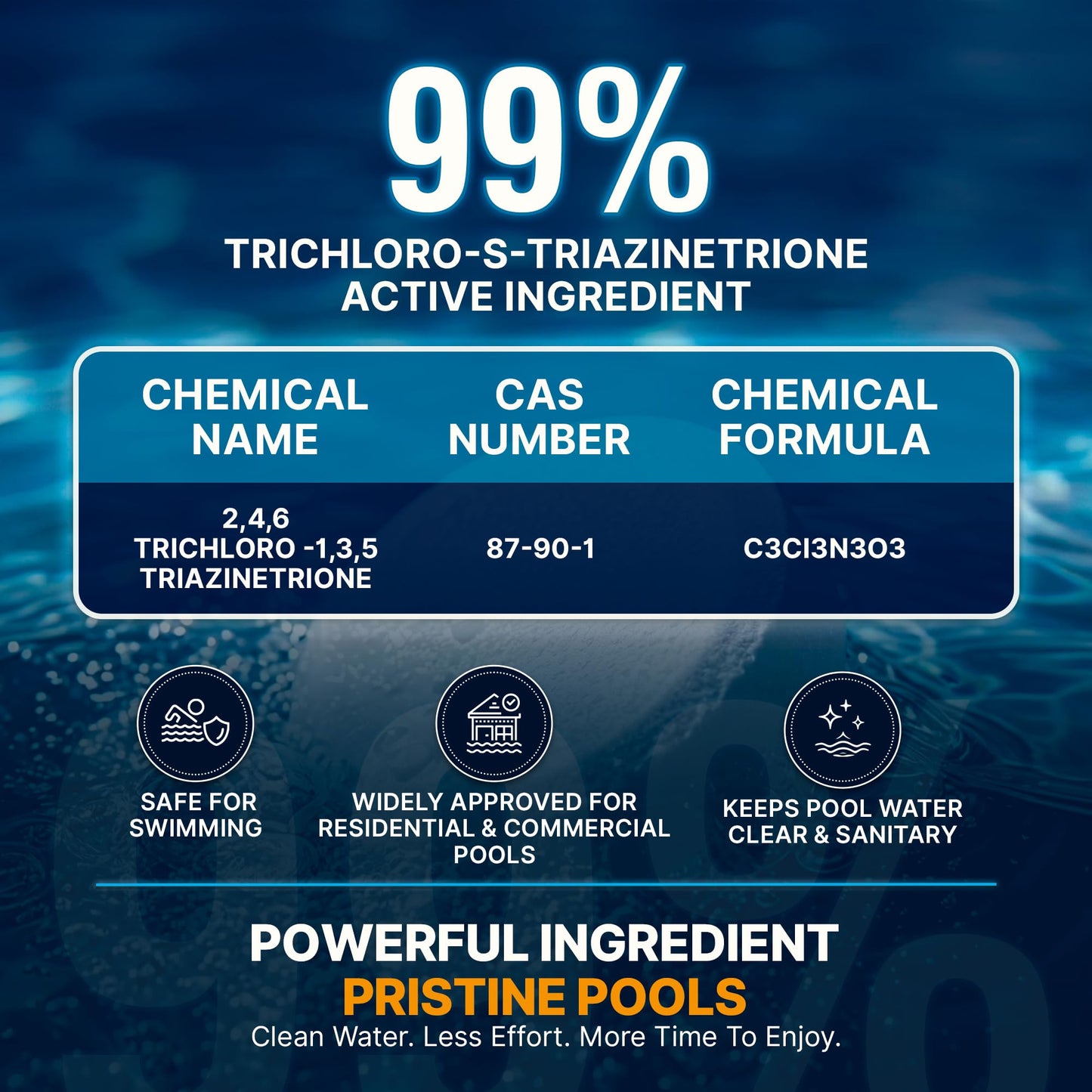 Pool Shark Swimming Pool Chlorine Tablets | 3-Inch Chlorine Tablets | 20 lbs | Slow-Dissolving 90% Active Chlorine Tabs | Pool Chemicals for Inground Pools, Above Ground Pools, Saltwater, Spa, Hot Tub