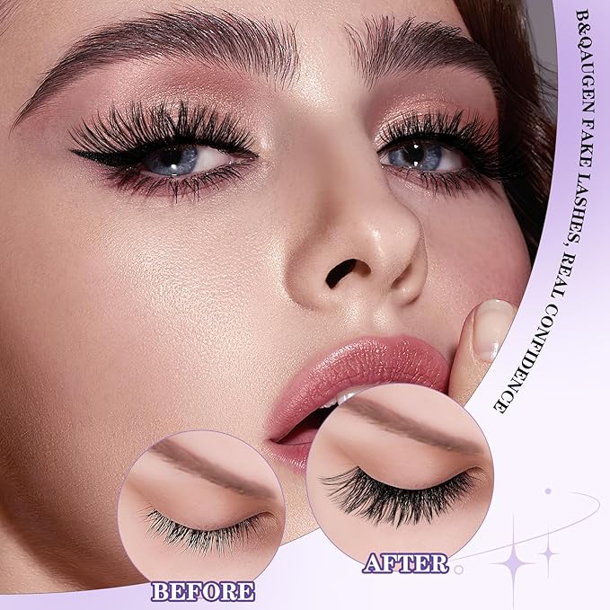 B&Q Wispy Lash Clusters Full B02,Eyelash Clusters 156PCS Comfortable band Cluster Eyelash Extensions,8-18mm Volume Individual Lashes Lightweight D Curl Lash Clusters Soft Eyelashes Natural Look(B02)