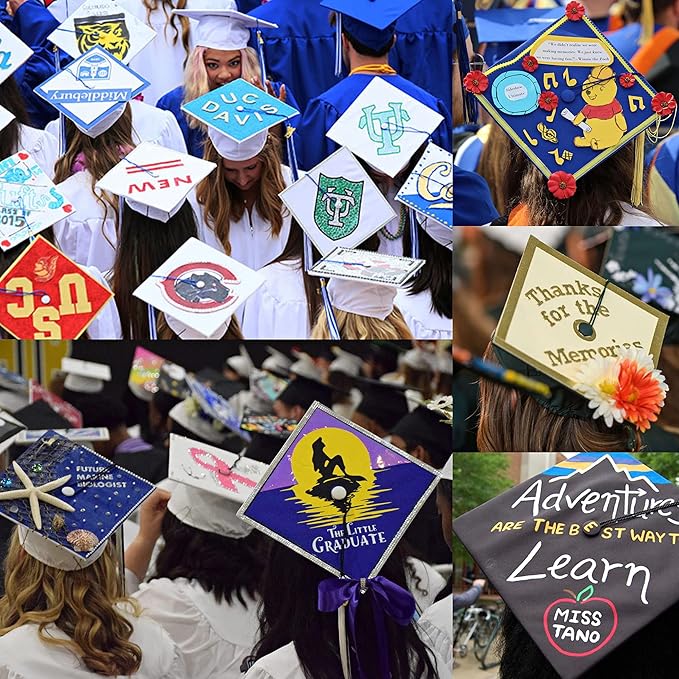 GradPlaza Matte Graduation Cap 2025 and 2026 Tassel Adult Graduation hat for High School College