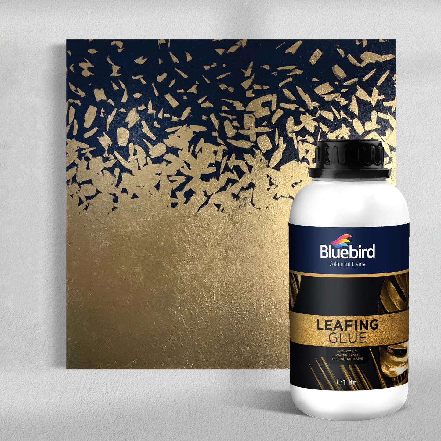 Bluebird Gold Leaf Adhesive 33.8 Fl Oz / 1 Liter Gilding Adhesive, Leafing Glue for Art and Craft
