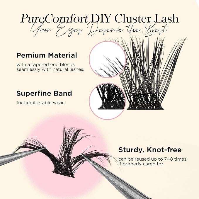 PopUp Cluster Lashes 168pcs Wispy Lash Clusters Soft D Curl Eyelash Clusters Russian Lashes Clusters DIY Eyelash Extensions at Home,Thin Bank 9-18mm MIX (56D)