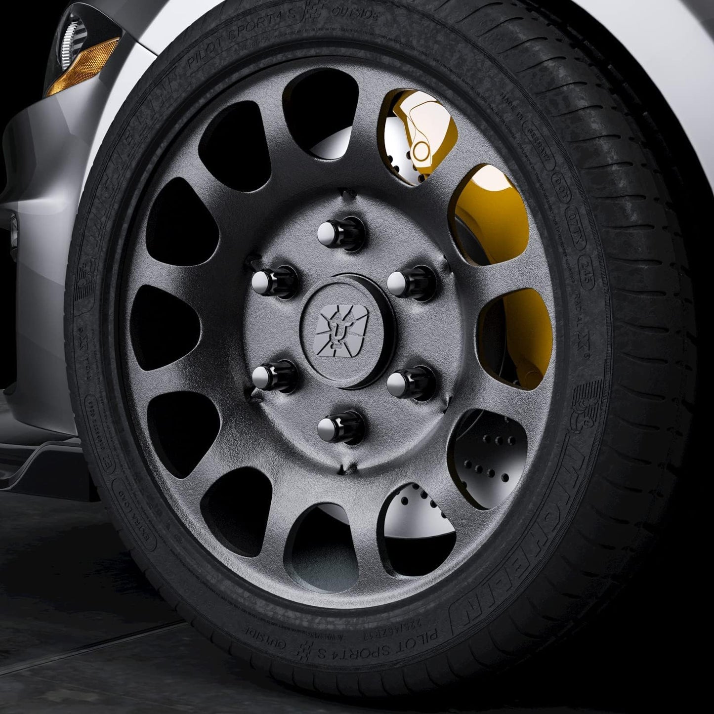 Dynofit 12mmx1.5 ET(Extended) 6 Spline Lug Nuts Compatible with Toyota Tacoma 4Runner, for 6 Lugs Aftermarket Wheels, 24pc M12x1.5 Closed End with 7.6mm Shank, Special Lug Nuts for Wheel Spacers