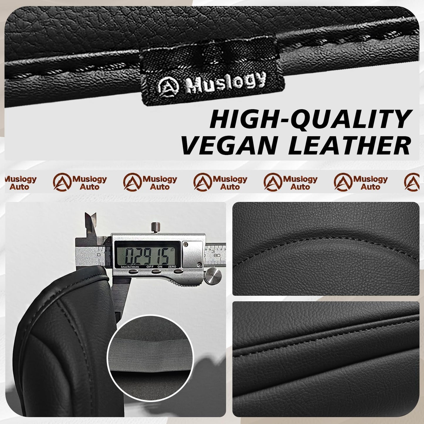 Muslogy Center Console Armrest Cover Fit for Toyota 4Runner 2010-2024 Accessories, Comfort Armrest Pad Console Lid Cushion Vegan Leather Regular Thick