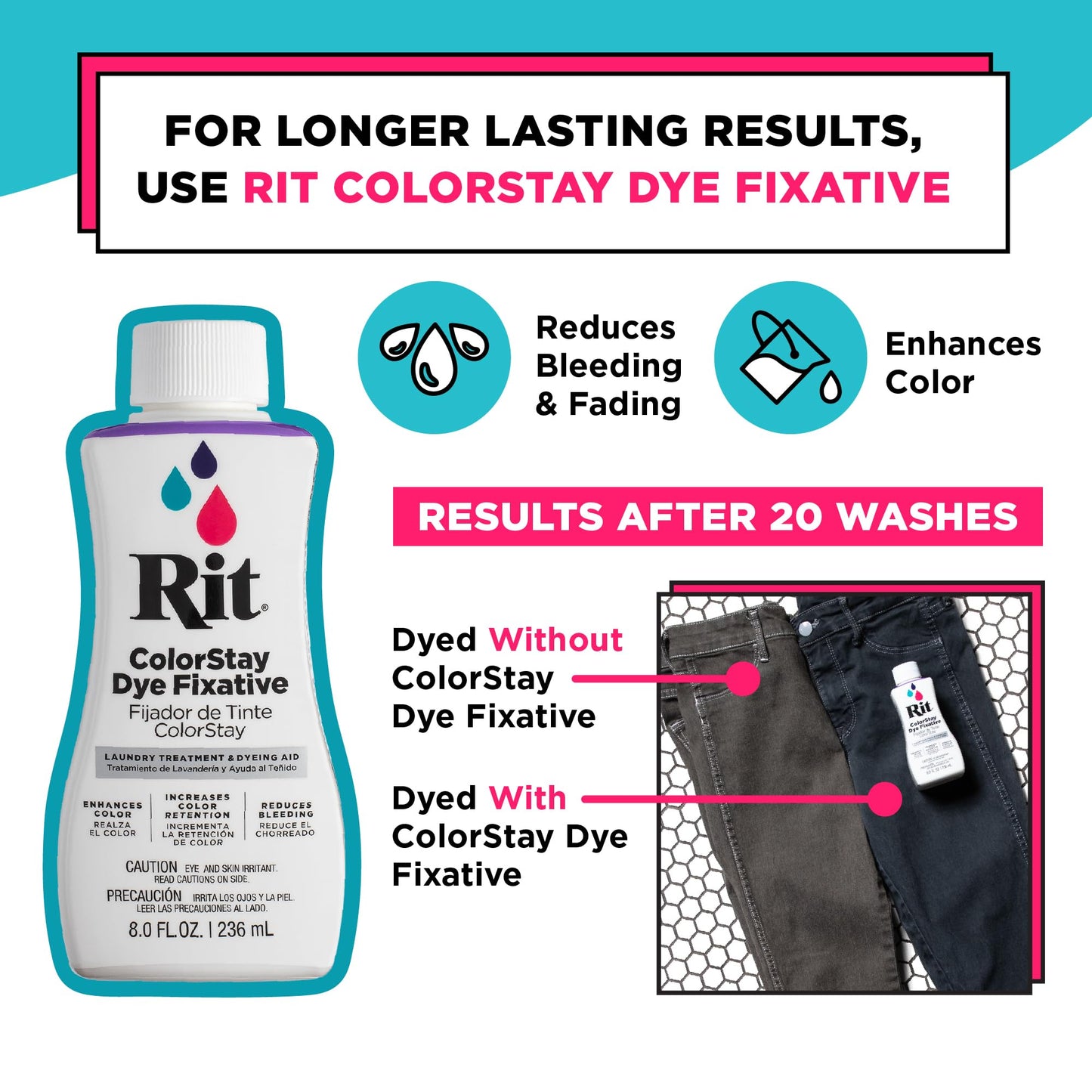 Rit All-Purpose Liquid Dye, Black, 3-Pack