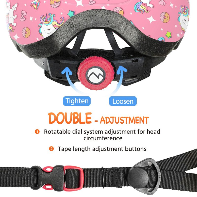 Toddler Bike Helmet for Boys and Girls, Adjustable Kids Helmets from Infant/Baby to Children, 1/2/3/4/5/6/7/8 Years Old (Unicorn,XS)