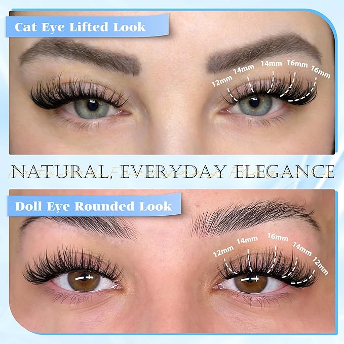 PHKERATA Wispy Lash Clusters 12-14-16mm Natural Cluster Eyelash Extensions DIY Eyelash Clusters for Soft & Fluttery Look, Ultra-Thin Band Individual Lashes Clusters, 110Pcs